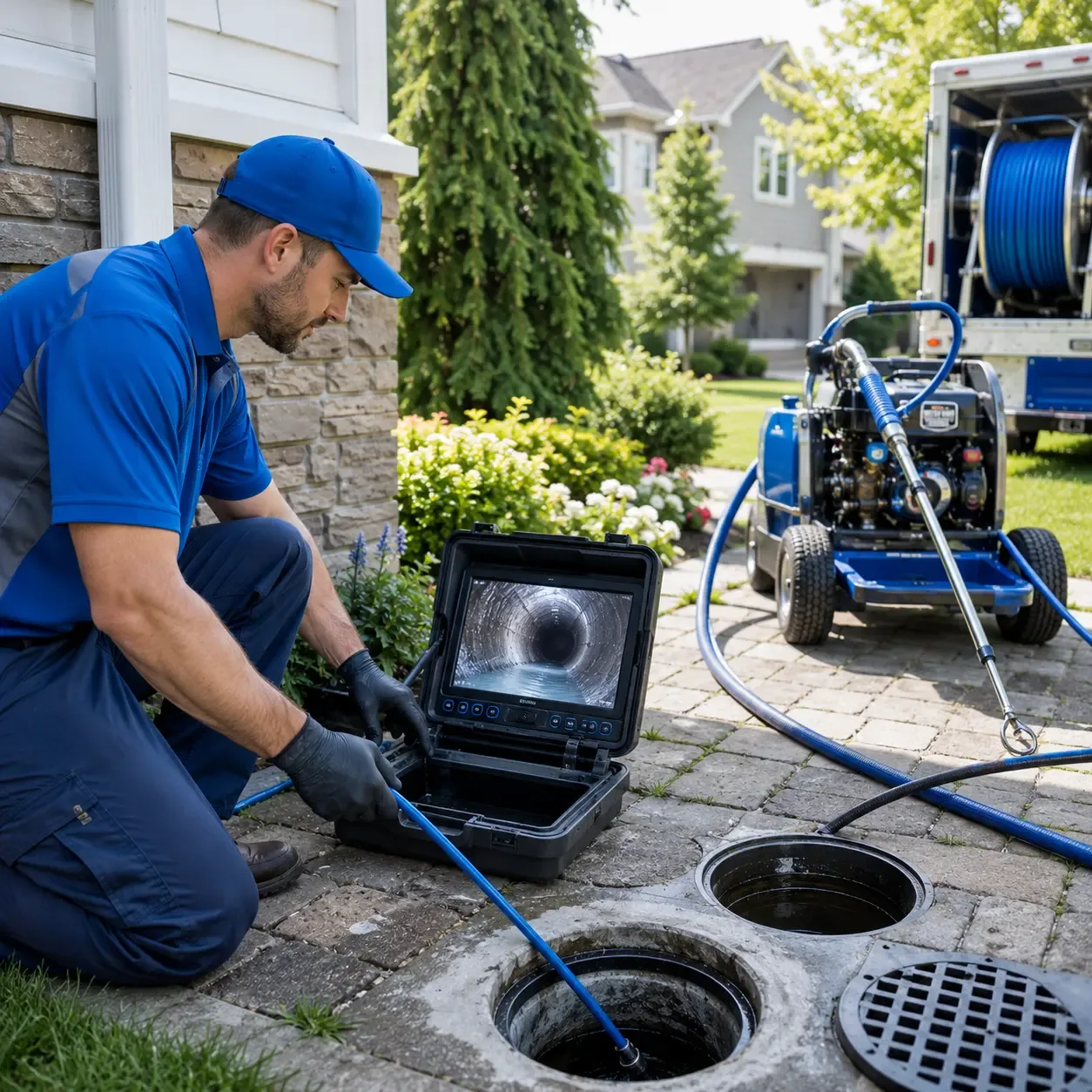 Outdoor drain cleaning professionals serving Frederic, MI